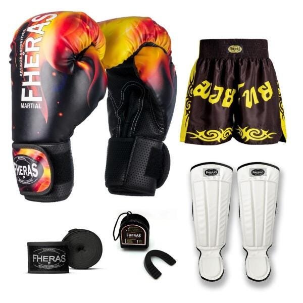 Kit Boxe Muay Thai Fheras Top Fogo (03001223) - 1