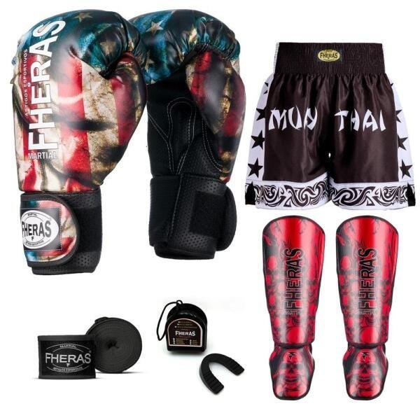 Kit Boxe Muay Thai Fheras Top EUA (03001157) - 1