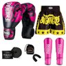 Kit Boxe Muay Thai Fheras Top Elite Rosa (03002519) - 1