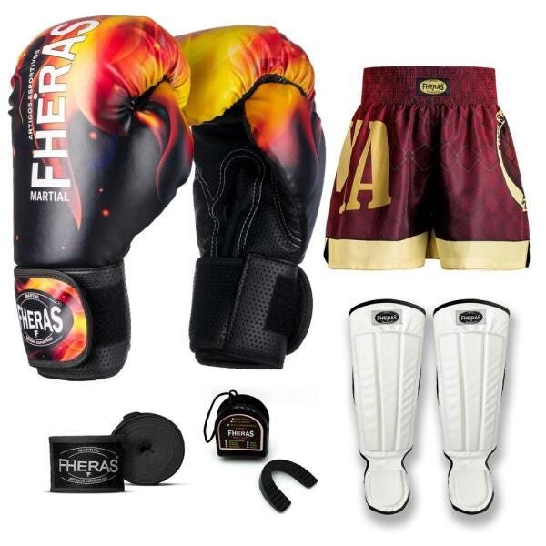 Kit Boxe Muay Thai Fheras Top Fogo (03001225) - 7
