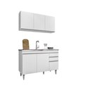 Ver imagem 3 de Kit de Cozinha Melissa 120cm 6 Portas 2 Gavetas Branco Maderatto Móveis