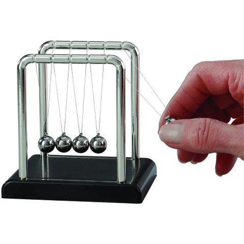 Pêndulo de Newton Enfeite Decoração Sala Escritório Pequeno