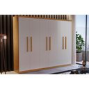 Ver imagem 1 de Guarda Roupa Solteiro 6 Portas e 2 Gavetas Espanha Naturale/Off White - Rufato