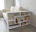 Ver imagem 2 de Aparador Lateral de Sofá em MDF na Cor Branco, Apoio para Sofá