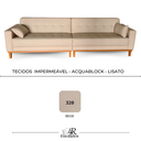 Ver imagem 4 de Sofá Gianni | Bipartido Acquablock & Base de Madeira | 260cm - Bege