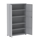 Ver imagem 3 de Armario em Aço 200x118x40 2 Portas Ch26 Ap403sl Cinza - Pandin
