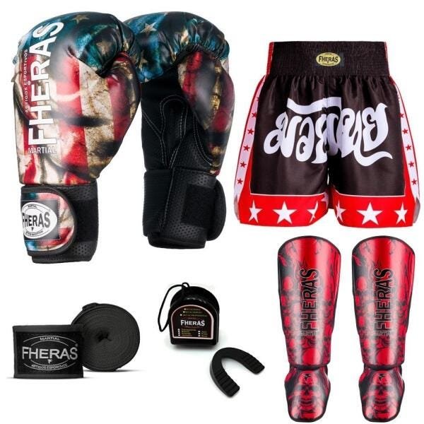 Kit Boxe Muay Thai Fheras Top EUA (03001167) - 1