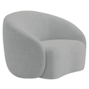 Ver imagem 4 de Kit Sofá 3 Lugares 180cm e 2 Poltronas Orgânico Luxo Recepção Sala de Estar e Tv Amore Bouclé Cinza-