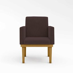 Poltrona Base Reforçara Estudos Home Office Balaqui Decor Cor:Marrom - 1