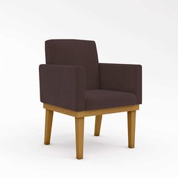 Poltrona Base Reforçara Estudos Home Office Balaqui Decor Cor:Marrom - 2