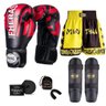Kit Boxe Muay Thai Fheras Top Elite Vermelho (03002171) - 7