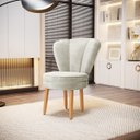 Ver imagem 7 de Poltrona Cadeira para Recepção Decor Tecido Veludo Sala de Espera Pés de Madeira Reforçado