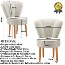 Ver imagem 3 de Cadeira Decor Luxo para Penteadeira Quarto Tecido Veludo Premuim Base de Madeira Pés Palito