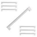 Ver imagem 1 de Kit 7 Puxador 224mm Alumínio Móveis Gaveta Armário Cozinha