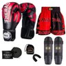 Kit Boxe Muay Thai Fheras Top Elite Vermelho (03002173) - 7