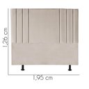 Ver imagem 3 de Cabeceira Estofada Cama Box King Grécia 195cm Courino:bege