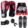 Kit Boxe Muay Thai Fheras Top Elite Vermelho (03002176) - 1