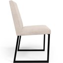 Ver imagem 7 de Kit 06 Cadeiras Para Sala De Jantar Base Aço Industrial Preto Dafne L02 Suede Bege - Lyam Decor