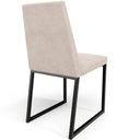Ver mais imagens de Kit 06 Cadeiras Para Sala De Jantar Base Aço Industrial Preto Dafne L02 Suede Bege - Lyam Decor