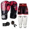 Kit Boxe Muay Thai Fheras Top Elite Vermelho (03002076) - 1
