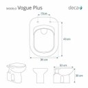 Ver imagem 3 de Assento Sanitário Almofadado Astra Vogue Plus Branco para Vaso Deca