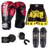 Kit Boxe Muay Thai Fheras Top Elite Vermelho (03002182) - 6