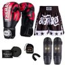 Kit Boxe Muay Thai Fheras Top Elite Vermelho (03002181) - 1