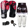 Kit Boxe Muay Thai Fheras Top Elite Vermelho (03002081) - 1