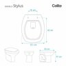 Assento Sanitário Almofadado Astra Stylus Branco para Vaso Celite - 3