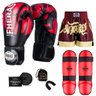 Kit Boxe Muay Thai Fheras Top Elite Vermelho (03002188) - 7