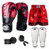 Kit Boxe Muay Thai Fheras Top Elite Vermelho (03002083) - 1