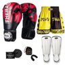 Kit Boxe Muay Thai Fheras Top Elite Vermelho (03002085) - 1