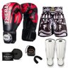Kit Boxe Muay Thai Fheras Top Elite Vermelho (03002089) - 7
