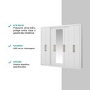 Ver imagem 3 de Guarda Roupa Casal 8 Portas 4 Gavetas Espelho 1096 Carraro - Branco