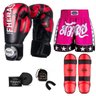 Kit Boxe Muay Thai Fheras Top Elite Vermelho (03002199) - 7