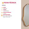 Espelho Decorativo Orgânico Aura 44x119cm Moderna Mobília - 5