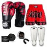 Kit Boxe Muay Thai Fheras Top Elite Vermelho (03002093) - 1