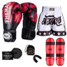 Kit Boxe Muay Thai Fheras Top Elite Vermelho (03002205) - 1