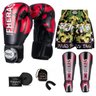 Kit Boxe Muay Thai Fheras Top Elite Vermelho (03002222) - 1