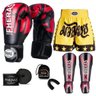 Kit Boxe Muay Thai Fheras Top Elite Vermelho (03002231) - 1