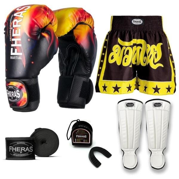 Kit Boxe Muay Thai Fheras Top Fogo (03001247) - 1