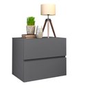 Ver imagem 3 de Par Mesa de cabeceira para quarto casal de parede cor cinza