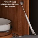 Ver mais imagens de Cozinha Compacta Modulada 4 Peças 100% MDF Divina Marrom/Cinamomo/Titânio