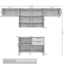 Ver imagem 3 de Cozinha Compacta Modulada 4 Peças 100% MDF Divina Marrom/Cinamomo/Titânio