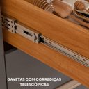 Ver imagem 6 de Cozinha Compacta Modulada 4 Peças 100% MDF Divina Marrom/Cinamomo/Titânio