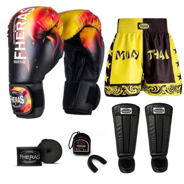Kit Boxe Muay Thai Fheras Top Fogo (03001264) - 1