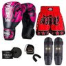 Kit Boxe Muay Thai Fheras Top Elite Rosa (03002430) - 7