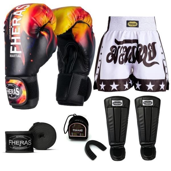 Kit Boxe Muay Thai Fheras Top Fogo (03001271) - 1