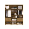 Guarda Roupas Noronha 6 Portas 100% Mdf Ideal para Ambientes Pequenos:nature Alasca - 4