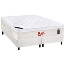 Ver imagem 1 de Cama Box Queen: Colchão Molas Pocket Ensacadas Castor Gold Star Vitagel + Base Crc Courano White (
